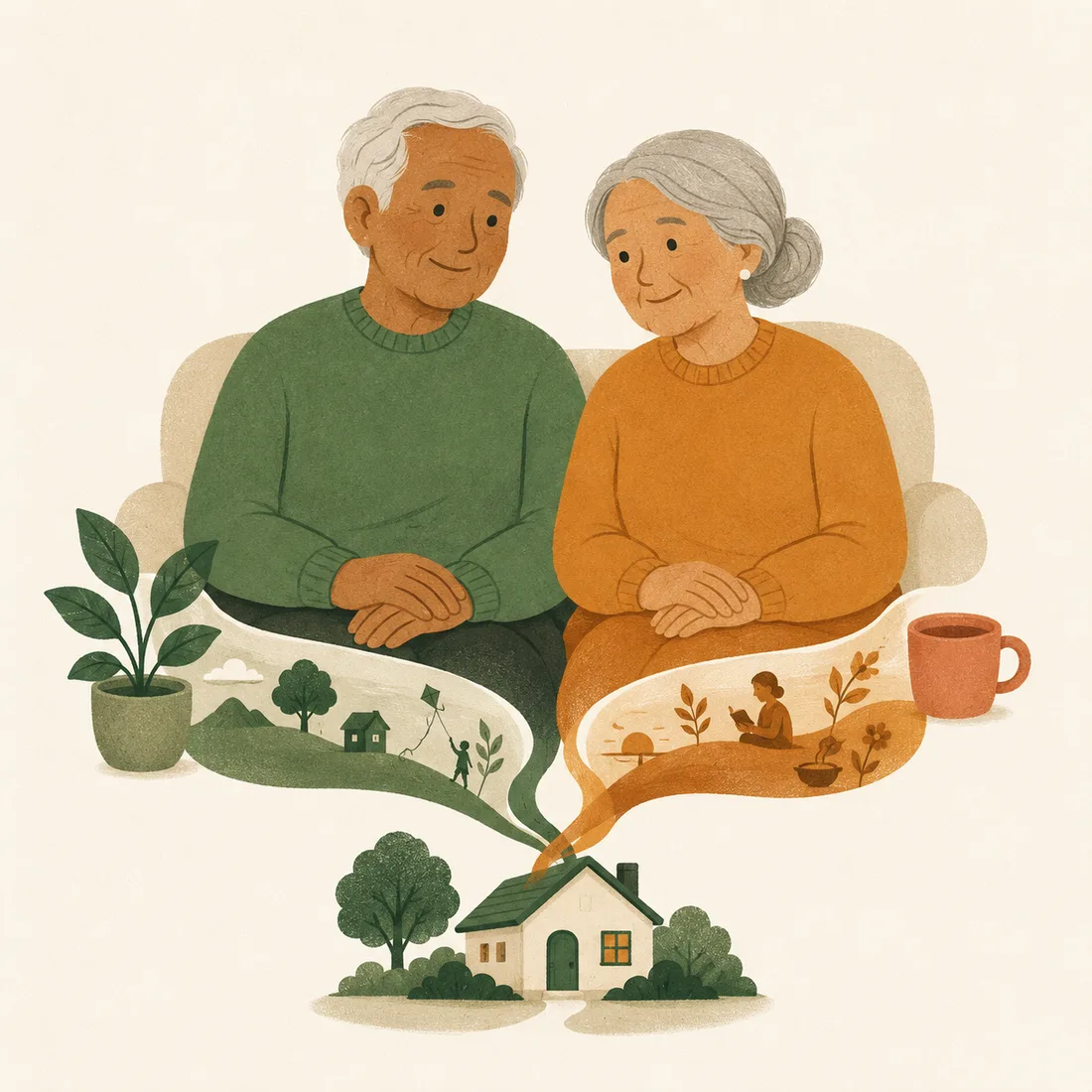 Illustration — Caring for a couple